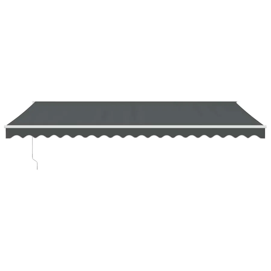 Auvent rétractable anthracite 5x3 m tissu et aluminium - 3