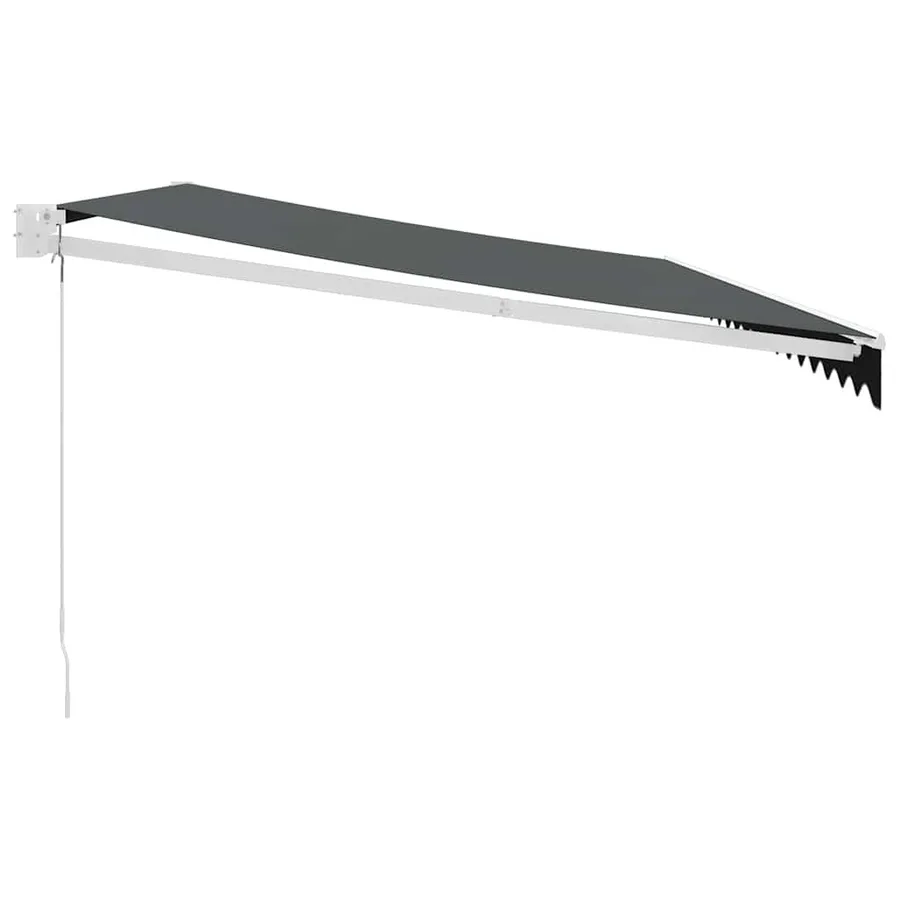 Auvent rétractable anthracite 5x3 m tissu et aluminium - 4
