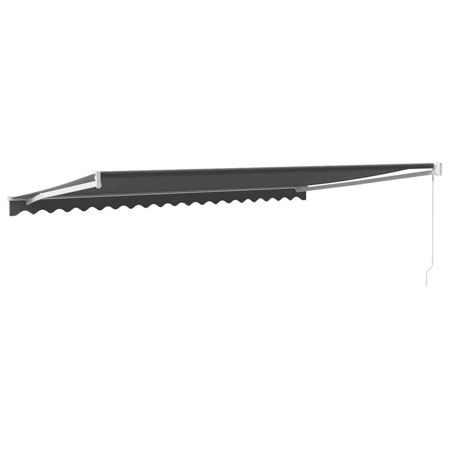 Auvent rétractable anthracite 5x3 m tissu et aluminium - 5