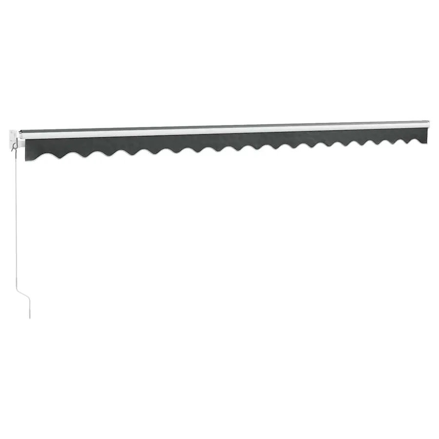 Auvent rétractable anthracite 5x3 m tissu et aluminium - 6