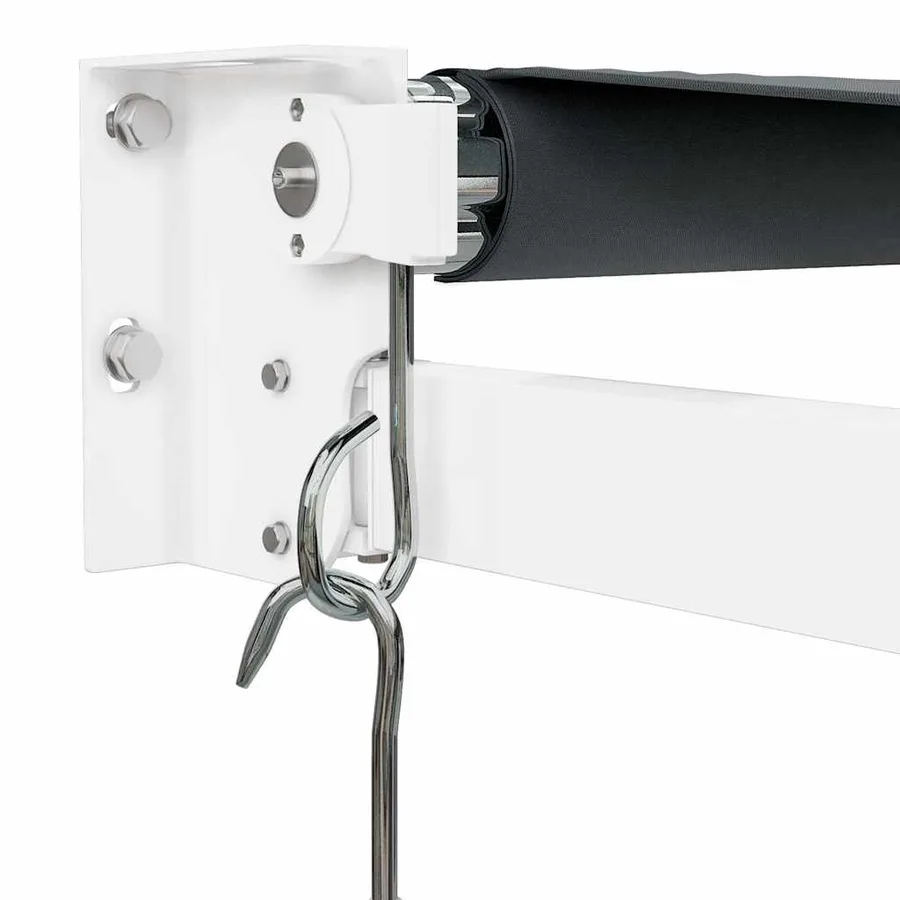 Auvent rétractable anthracite 5x3 m tissu et aluminium - 7