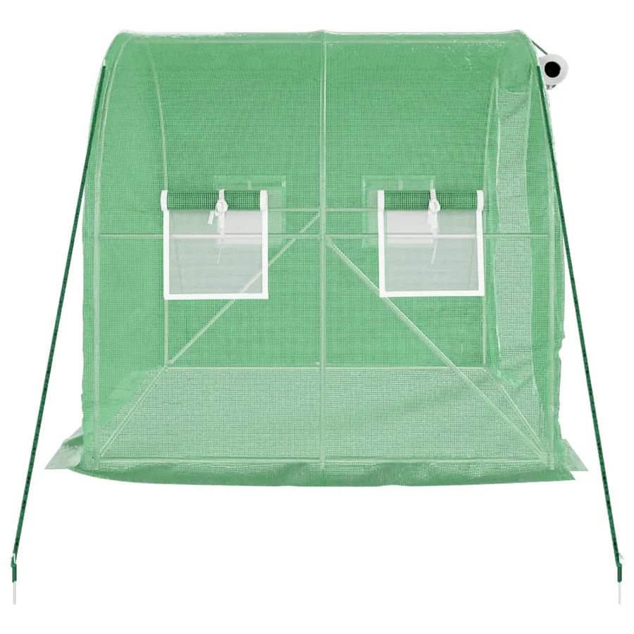 Serre avec cadre en acier vert 4 m² 2x2x2 m - 5