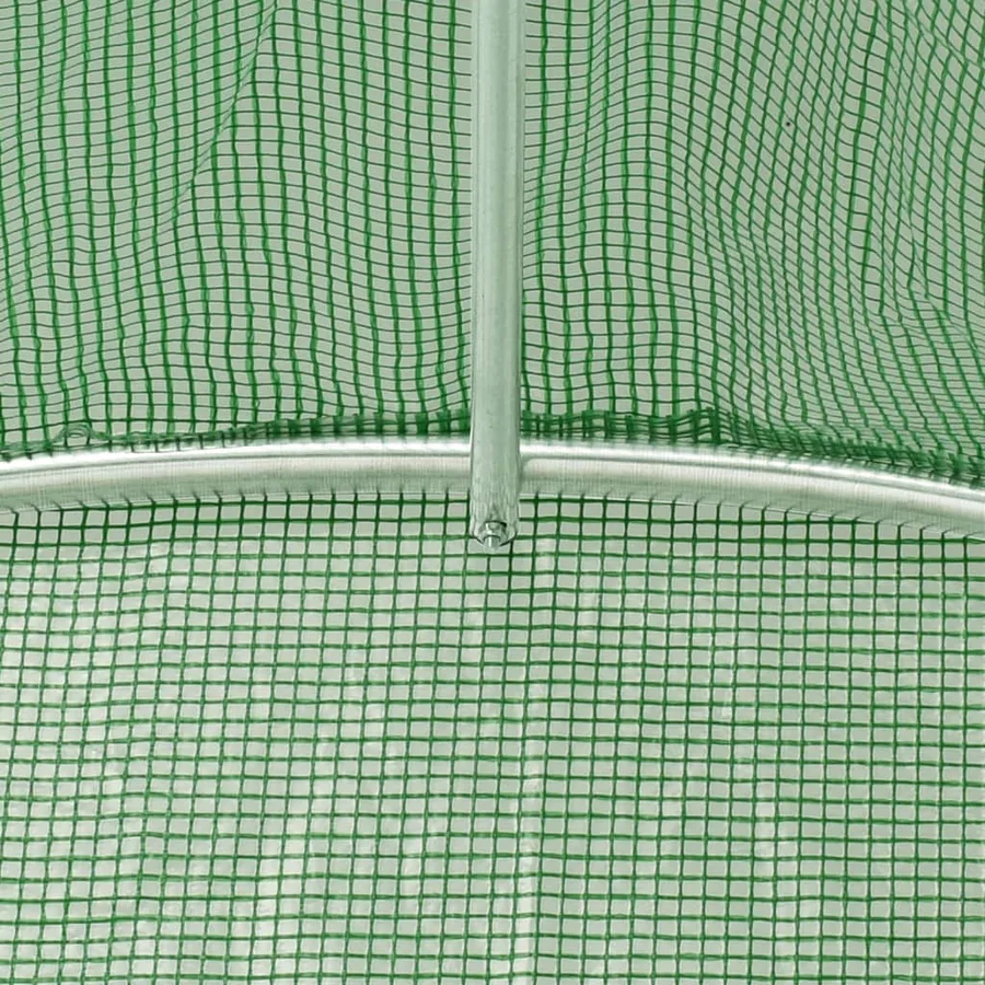 Serre avec cadre en acier vert 4 m² 2x2x2 m - 9