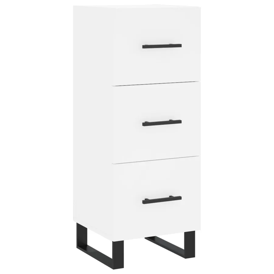 Buffet blanc 34,5x34x90 cm bois d'ingénierie - 2