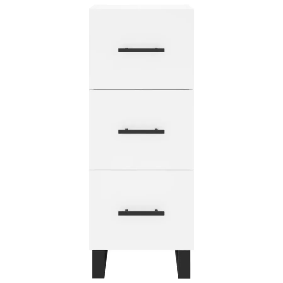 Buffet blanc 34,5x34x90 cm bois d'ingénierie - 6