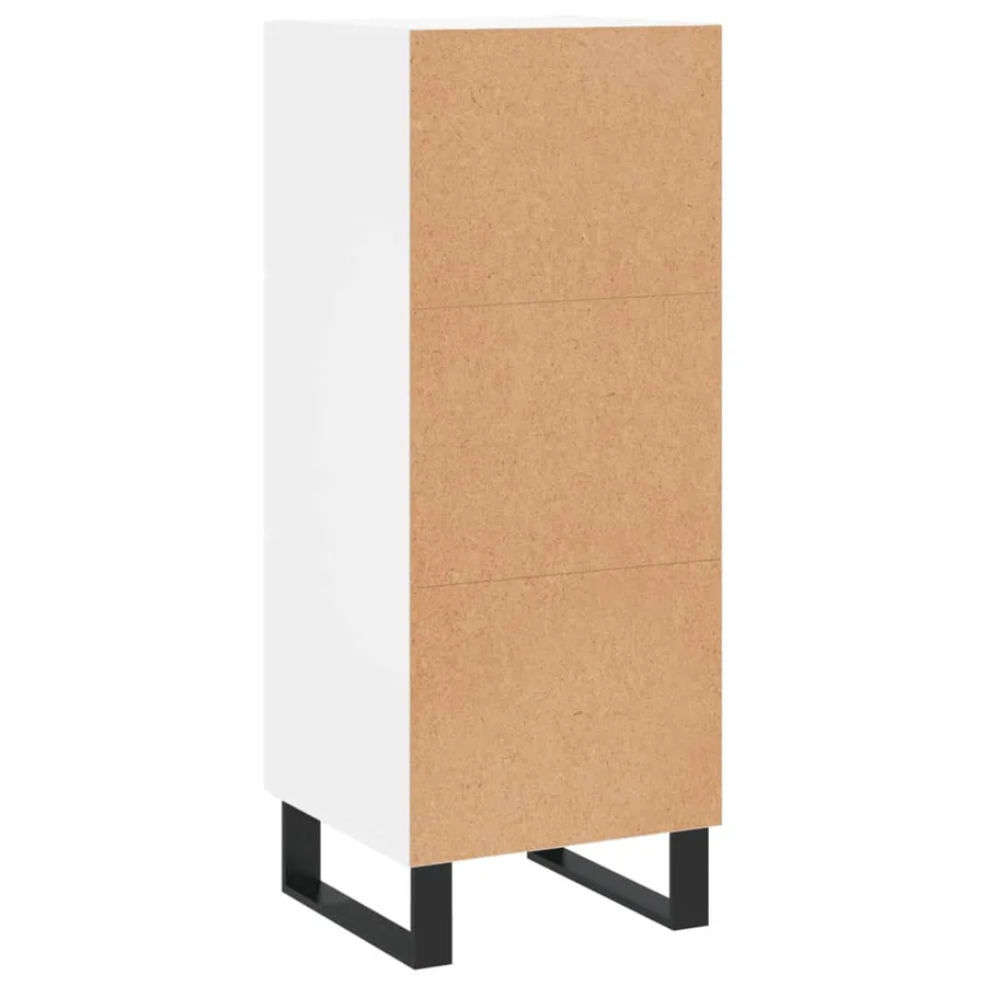 Buffet blanc 34,5x34x90 cm bois d'ingénierie - 8