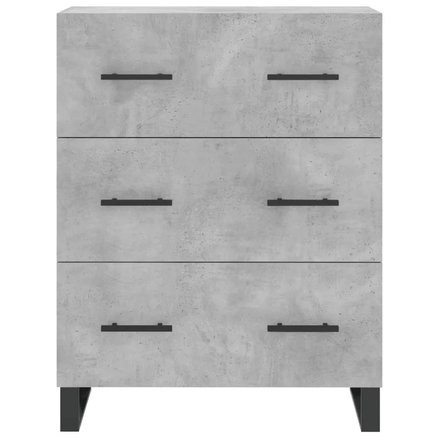 Buffet gris béton 69,5x34x90 cm bois d'ingénierie - 5
