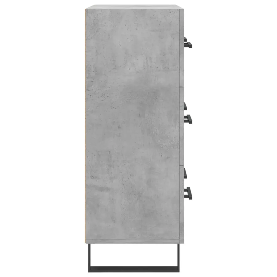 Buffet gris béton 69,5x34x90 cm bois d'ingénierie - 7