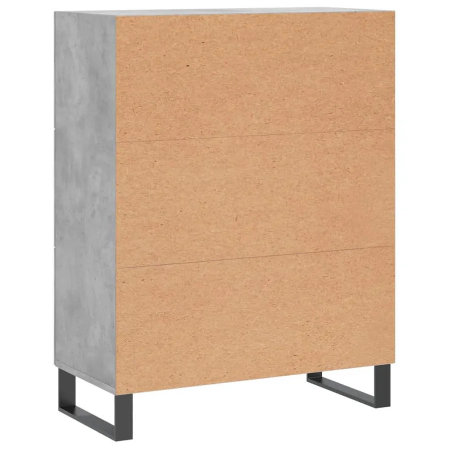 Buffet gris béton 69,5x34x90 cm bois d'ingénierie - 8