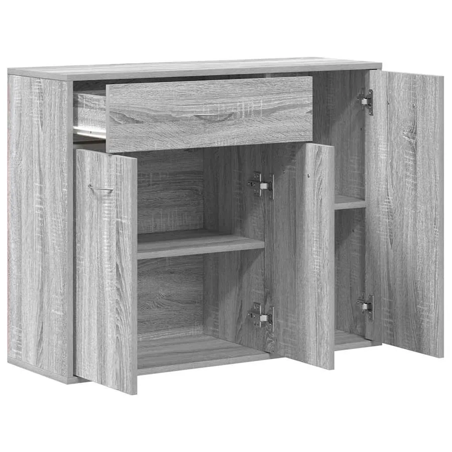 Buffet Sonoma gris 88x30x70 cm Bois d'ingénierie - 5