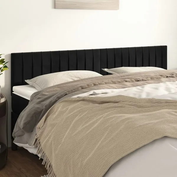 Têtes de lit Noir 180 x 5 x 78/88 cm Velours