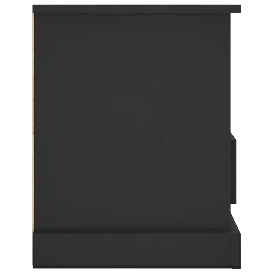 Meuble TV noir 93x35,5x45 cm bois d'ingénierie - 7