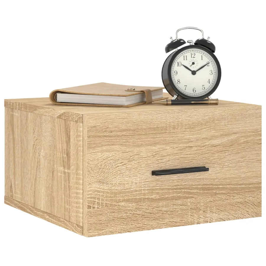 Table de chevet murale chêne sonoma 35x35x20 cm - 3