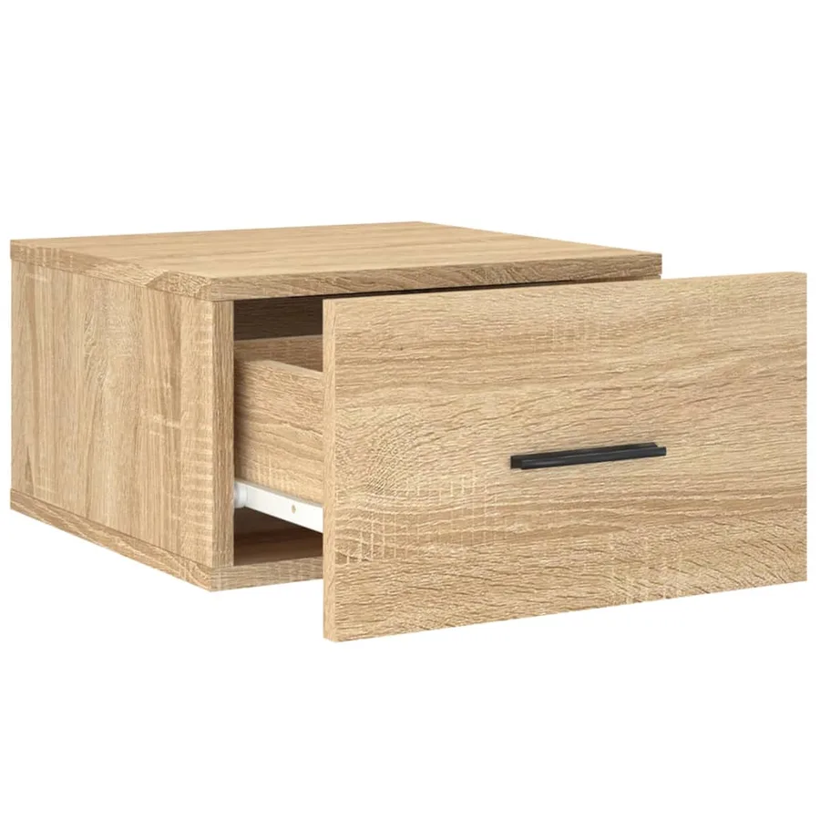Table de chevet murale chêne sonoma 35x35x20 cm - 6