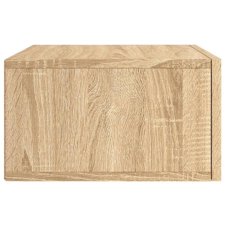 Table de chevet murale chêne sonoma 35x35x20 cm - 7