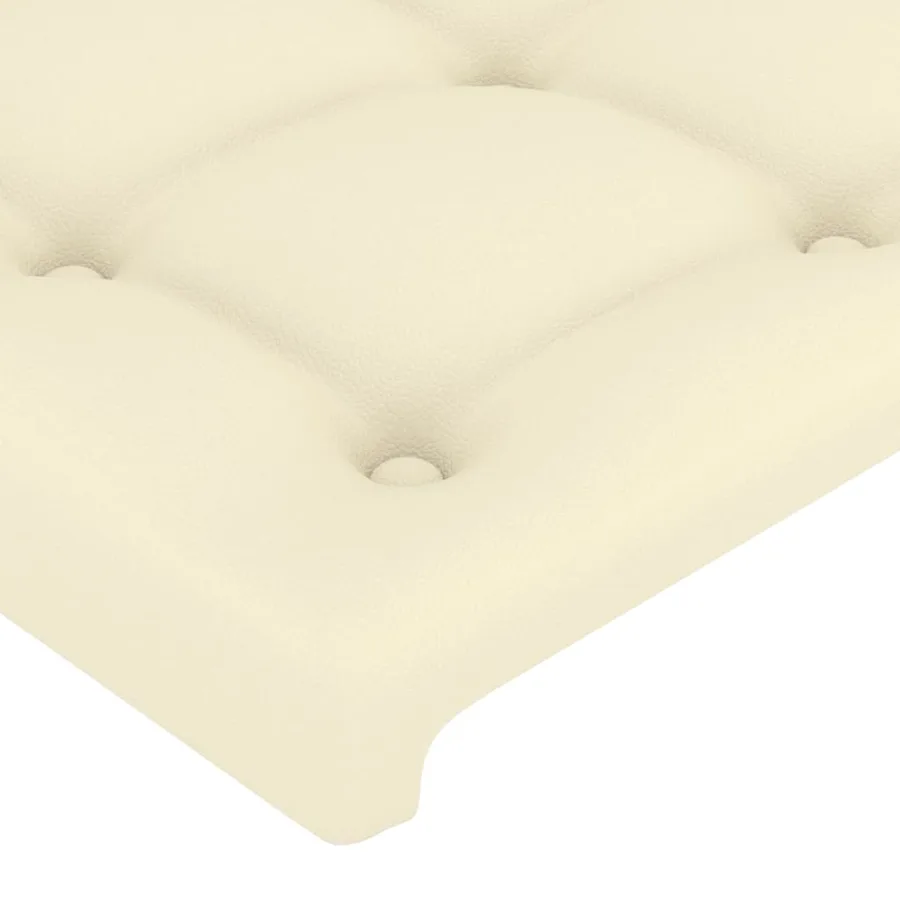 Tête de lit à LED Crème 183x16x78/88 cm Similicuir - 5