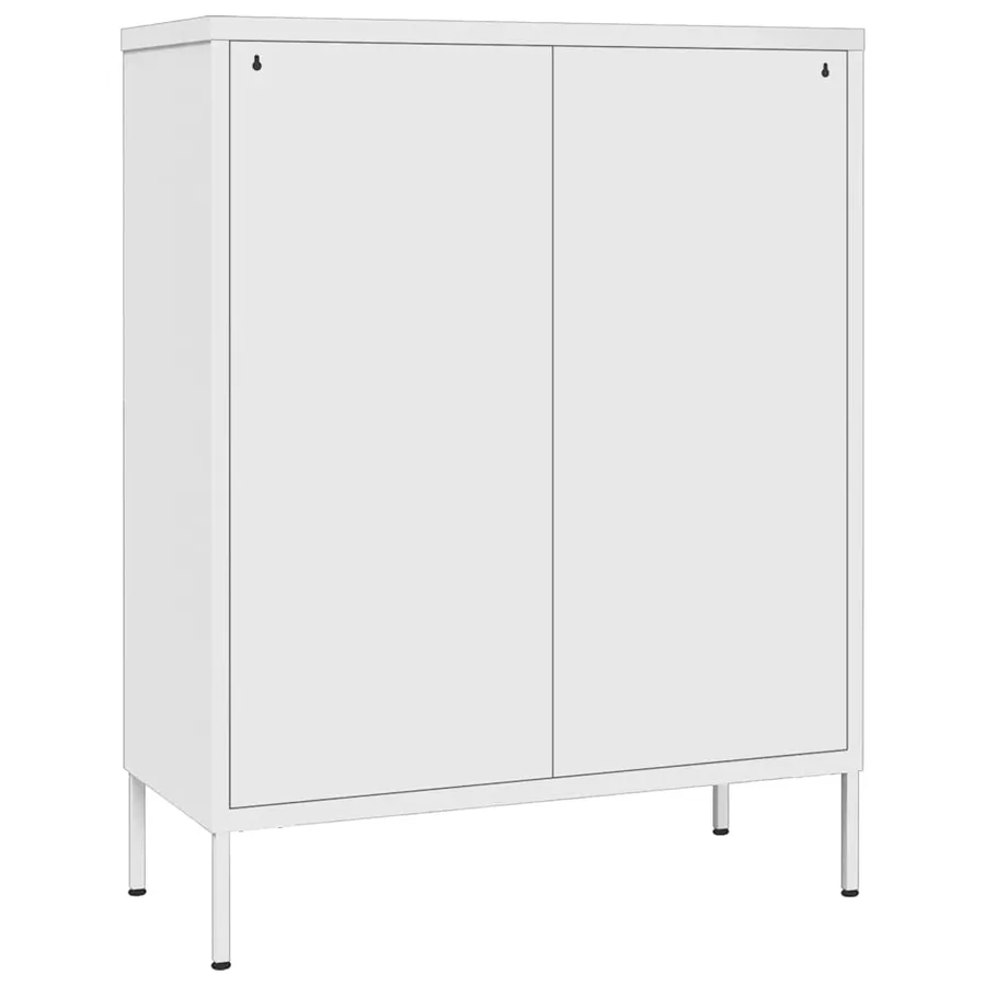 Armoire à tiroirs Blanc 80x35x101,5 cm Acier - 5