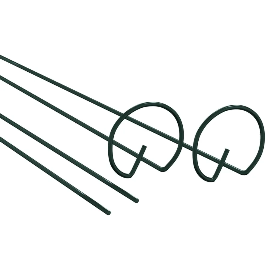 Piquets pour plantes de jardin 20 pcs vert foncé 91 cm acier - 4