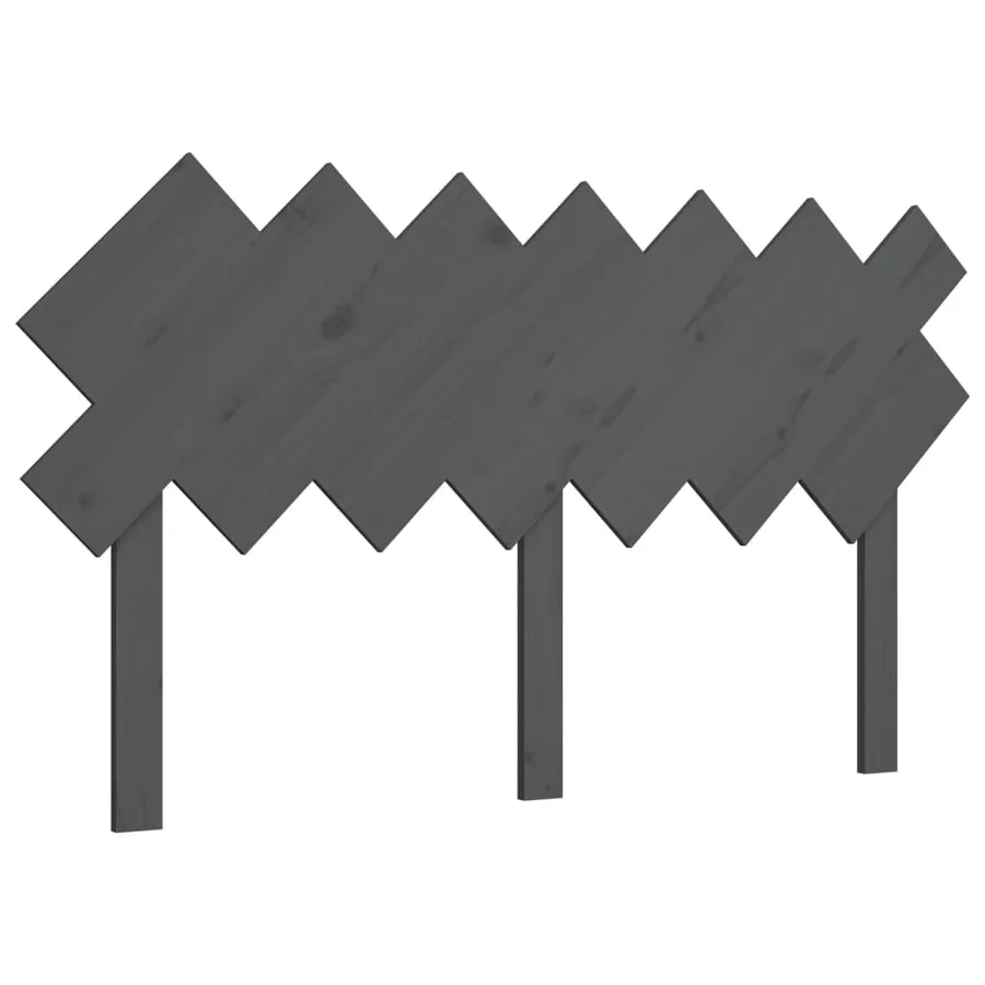 Tête de lit Gris 151,5x3x81 cm Bois massif de pin - 2