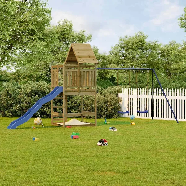 Aire de jeux d'extérieur bois de pin imprégné