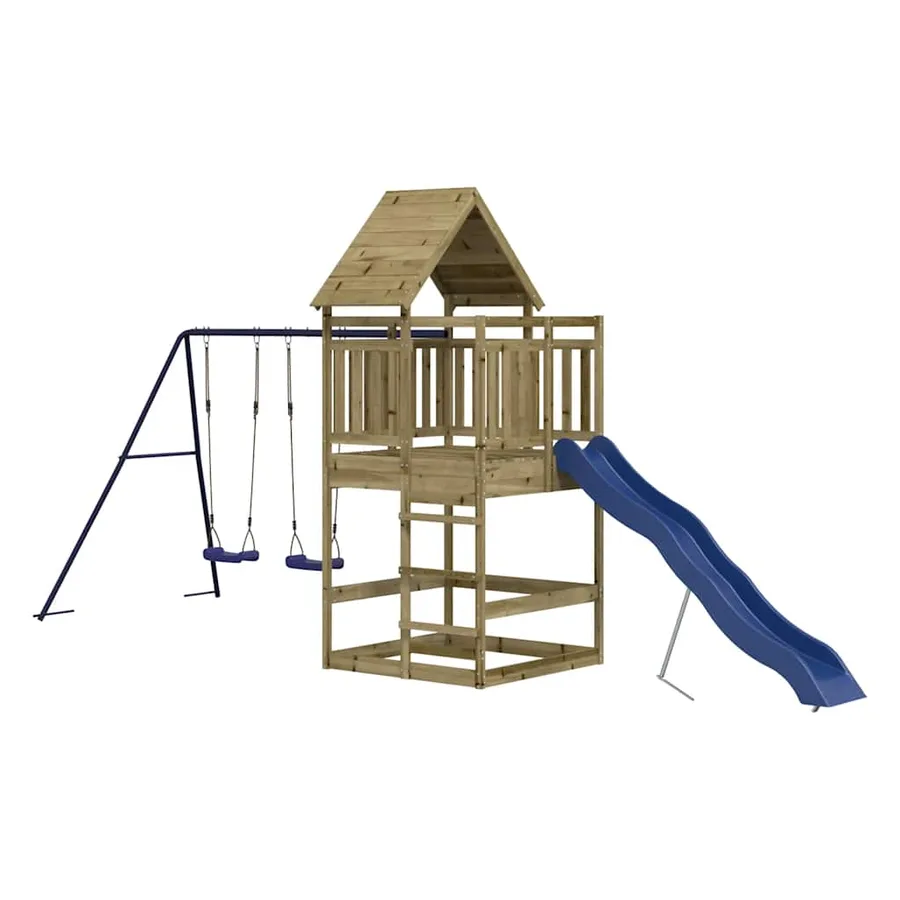 Aire de jeux d'extérieur bois de pin imprégné - 4