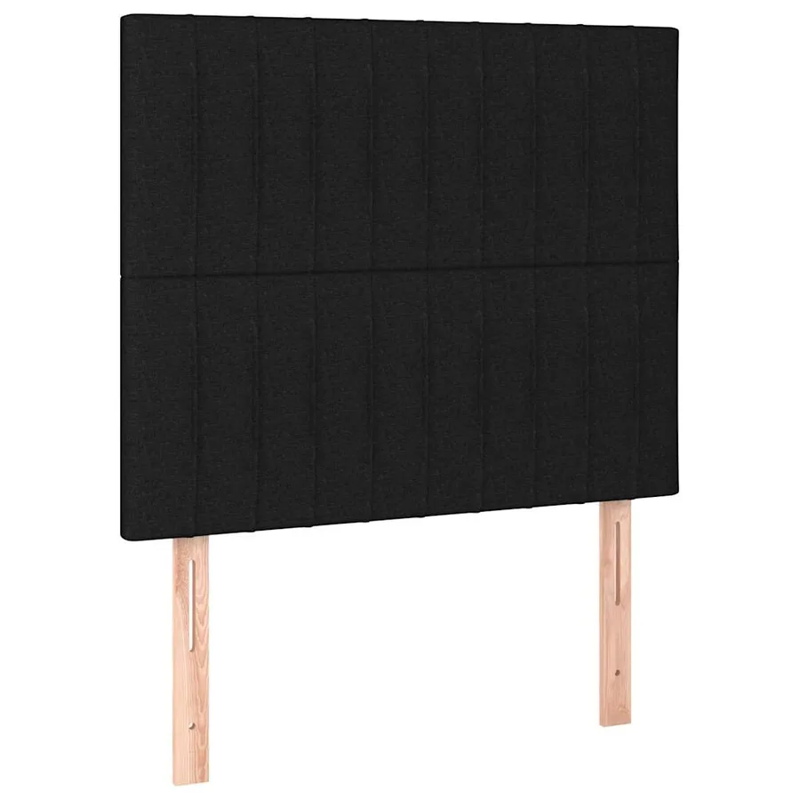 Cadre de lit sans matelas noir 100x200 cm tissu - 8
