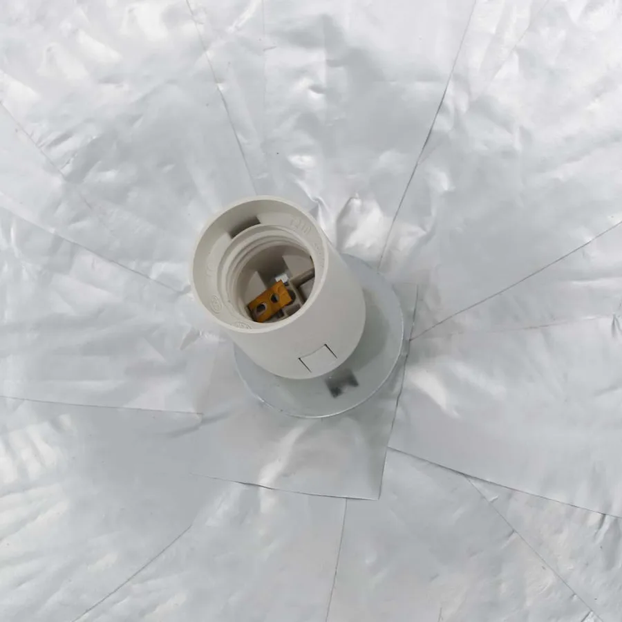 Lampe suspendue Blanc et argenté Ø50 cm E27 - 8