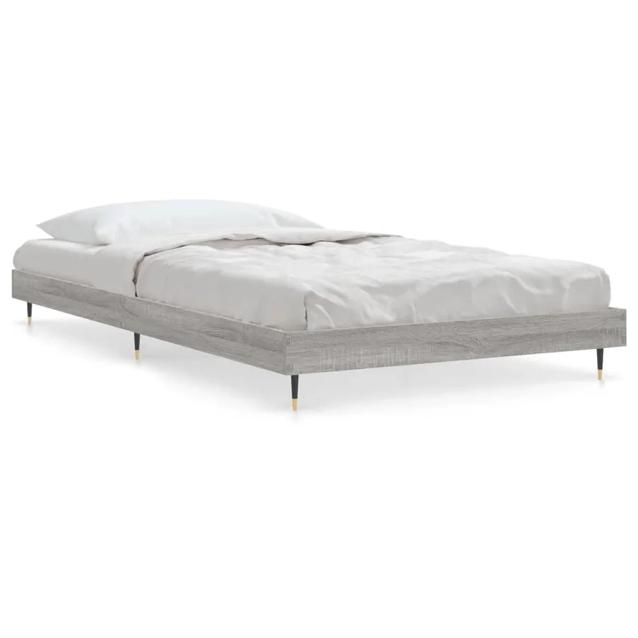 Cadre de lit sans matelas sonoma gris 90x200 cm - 2