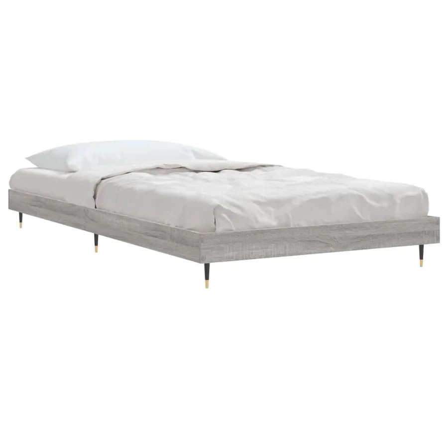 Cadre de lit sans matelas sonoma gris 90x200 cm - 4