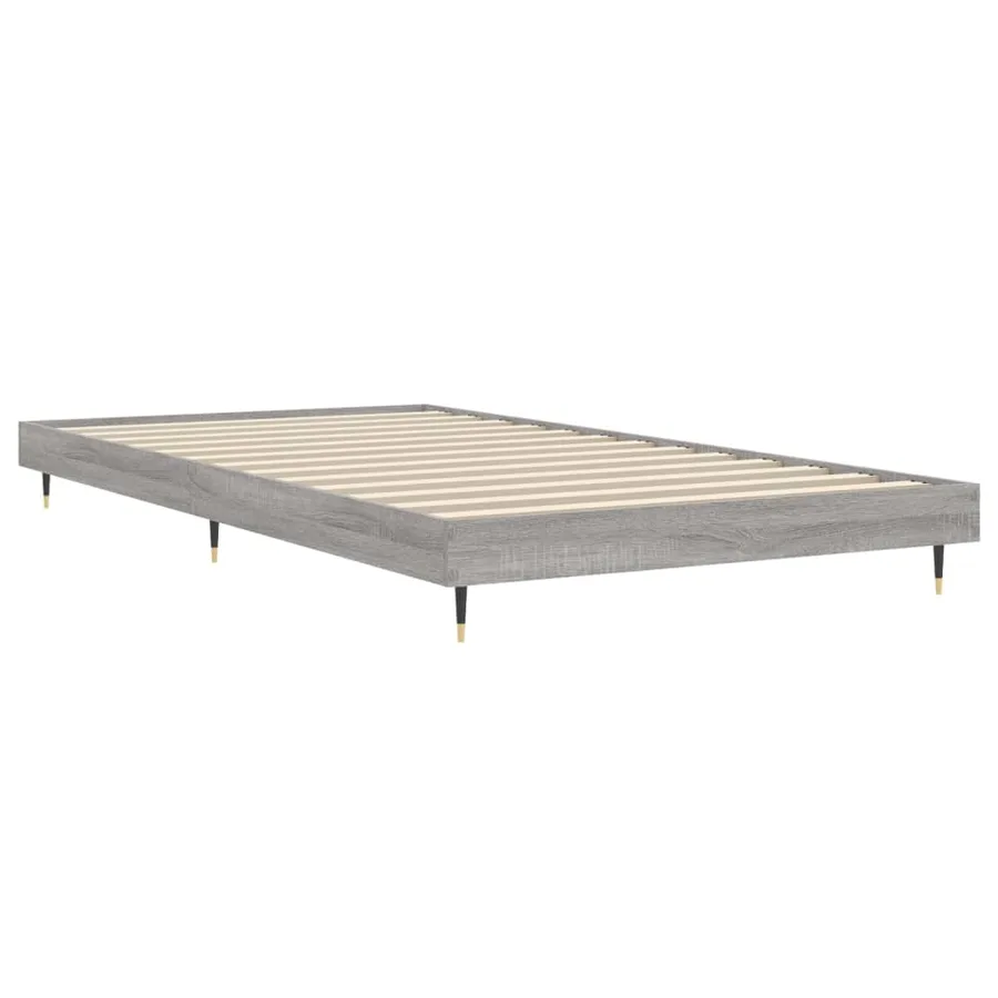 Cadre de lit sans matelas sonoma gris 90x200 cm - 5