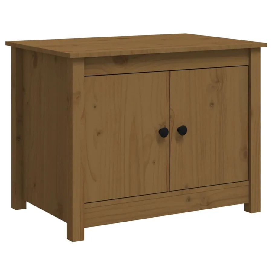 Table basse Marron miel 71x49x55 cm Bois massif de pin - 2