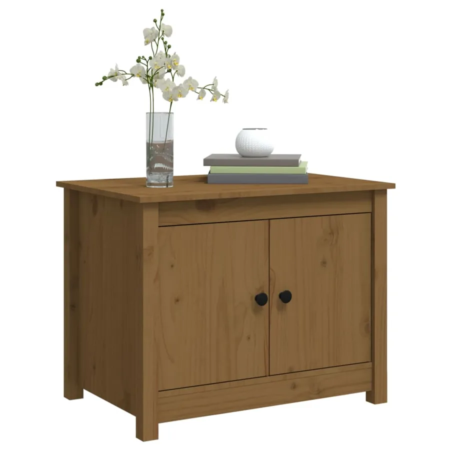 Table basse Marron miel 71x49x55 cm Bois massif de pin - 4