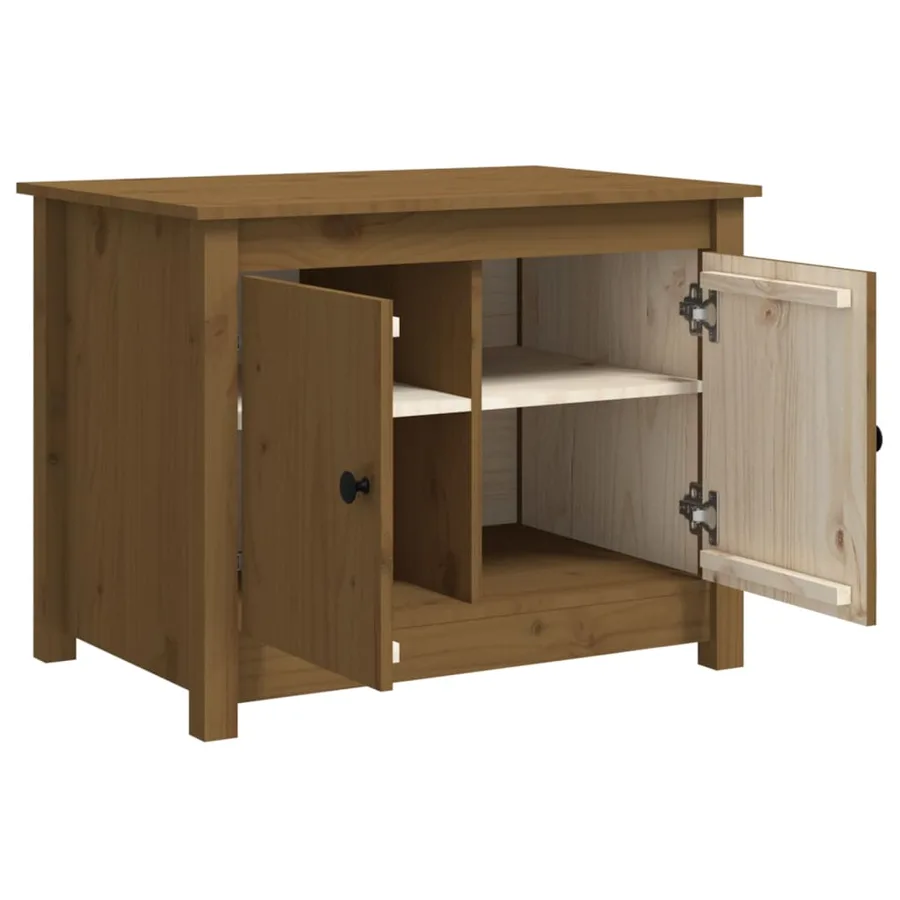 Table basse Marron miel 71x49x55 cm Bois massif de pin - 7