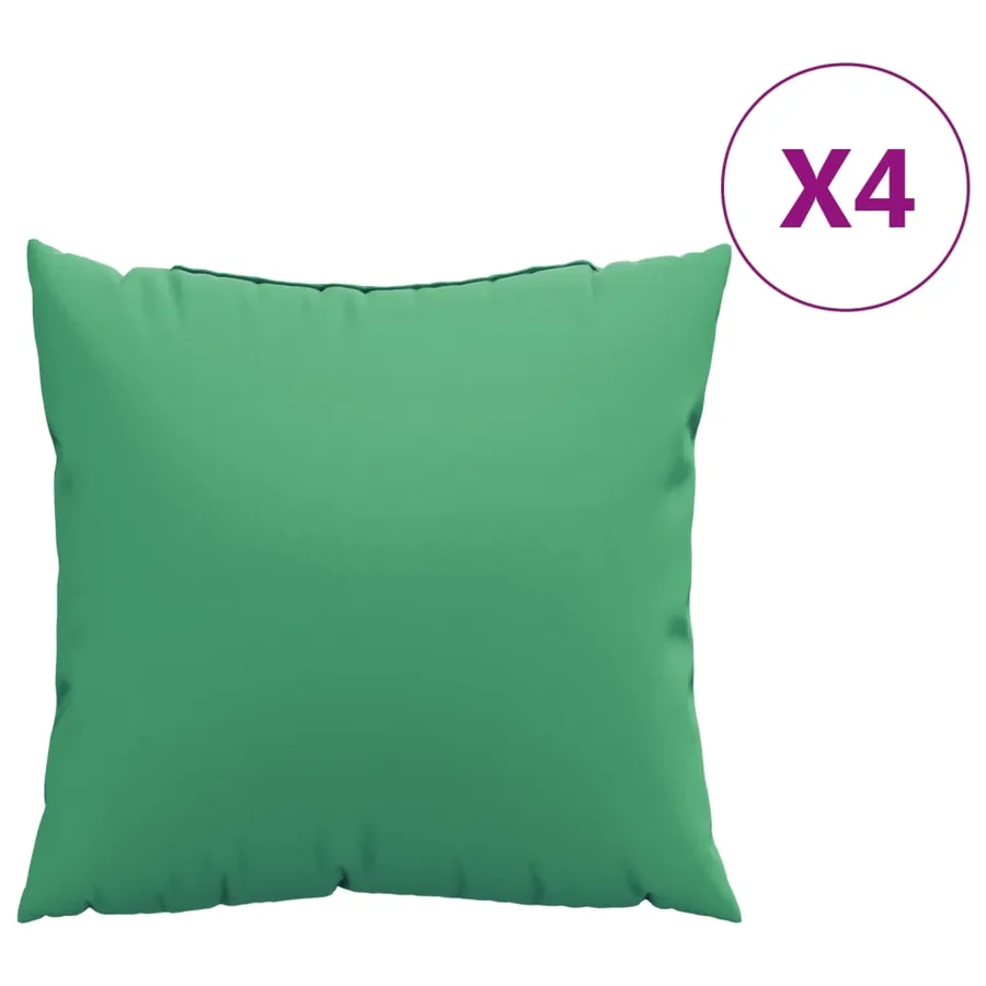 Coussins de canapé lot de 4 vert 60x60 cm tissu - 2