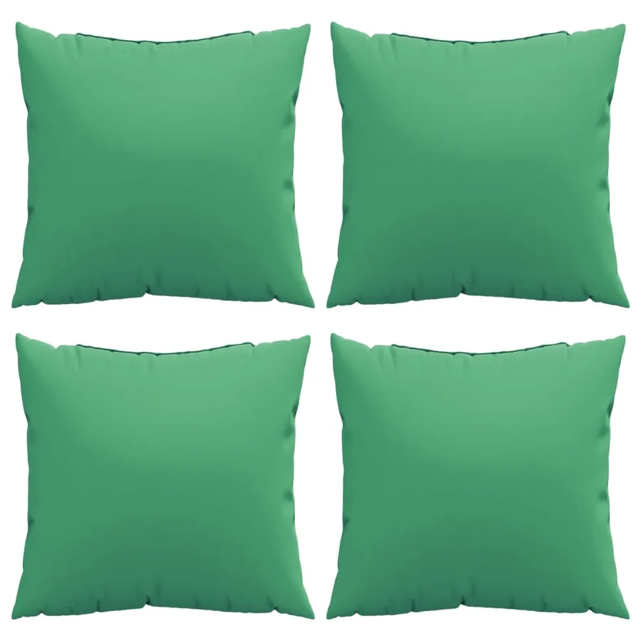 Coussins de canapé lot de 4 vert 60x60 cm tissu - 4