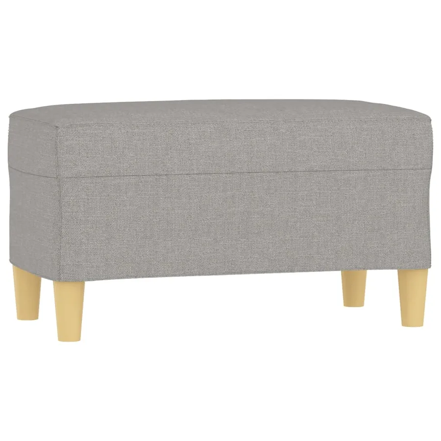 Banc Gris clair 70x35x41 cm Tissu - 2