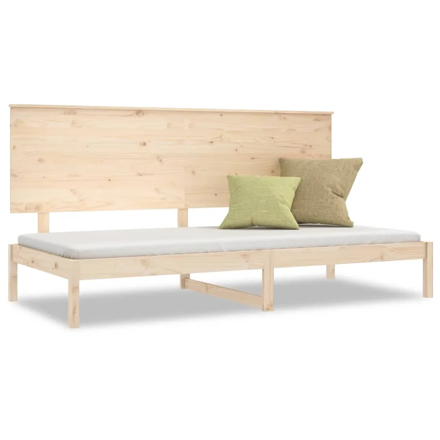 Lit de jour sans matelas 90x200 cm bois de pin massif - 2