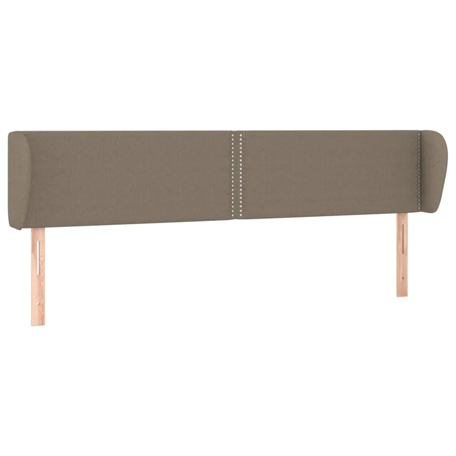 Tête de lit avec oreilles Taupe 183x23x78/88 cm Tissu - 2