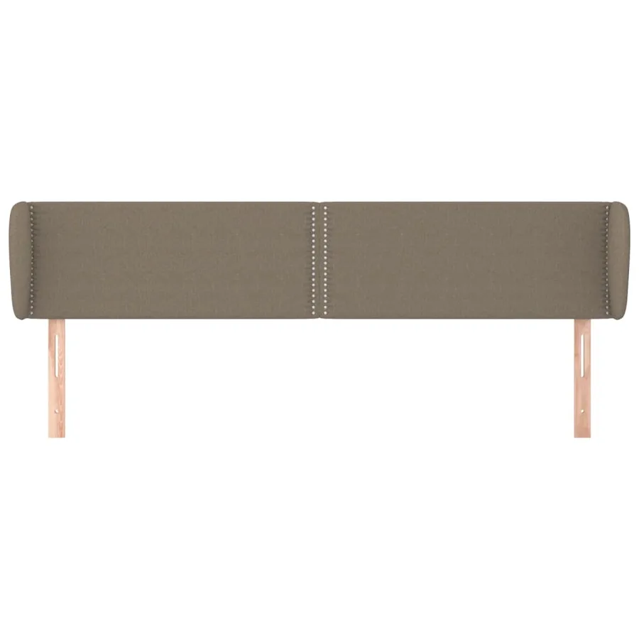 Tête de lit avec oreilles Taupe 183x23x78/88 cm Tissu - 3