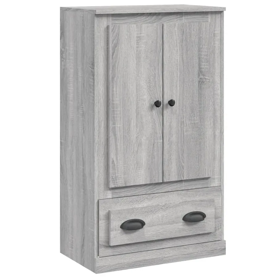 Buffet haut sonoma gris 60x35,5x103,5 cm bois d'ingénierie - 2