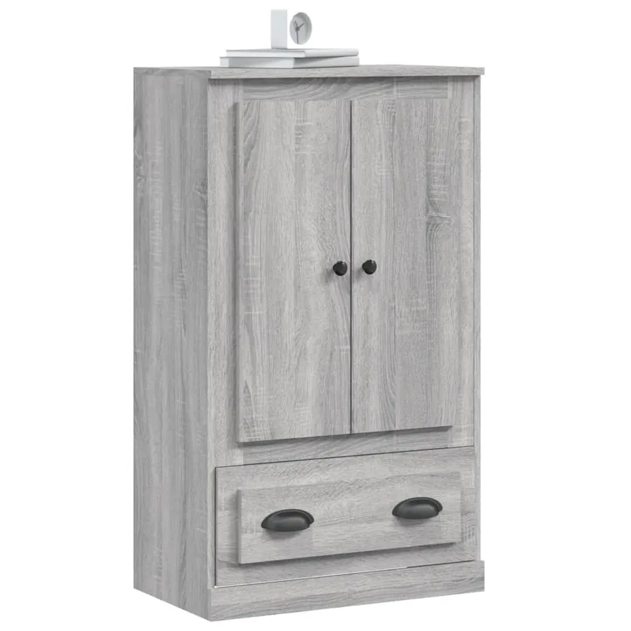 Buffet haut sonoma gris 60x35,5x103,5 cm bois d'ingénierie - 5