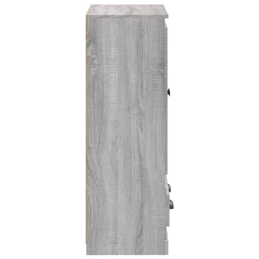 Buffet haut sonoma gris 60x35,5x103,5 cm bois d'ingénierie - 7