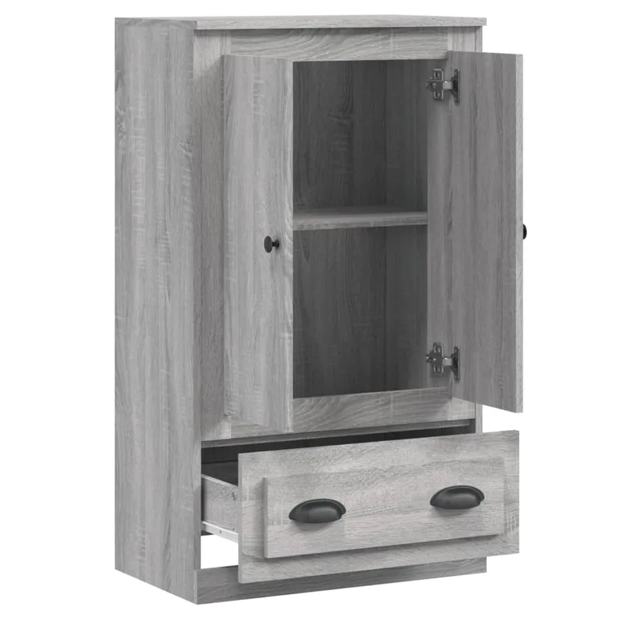 Buffet haut sonoma gris 60x35,5x103,5 cm bois d'ingénierie - 8