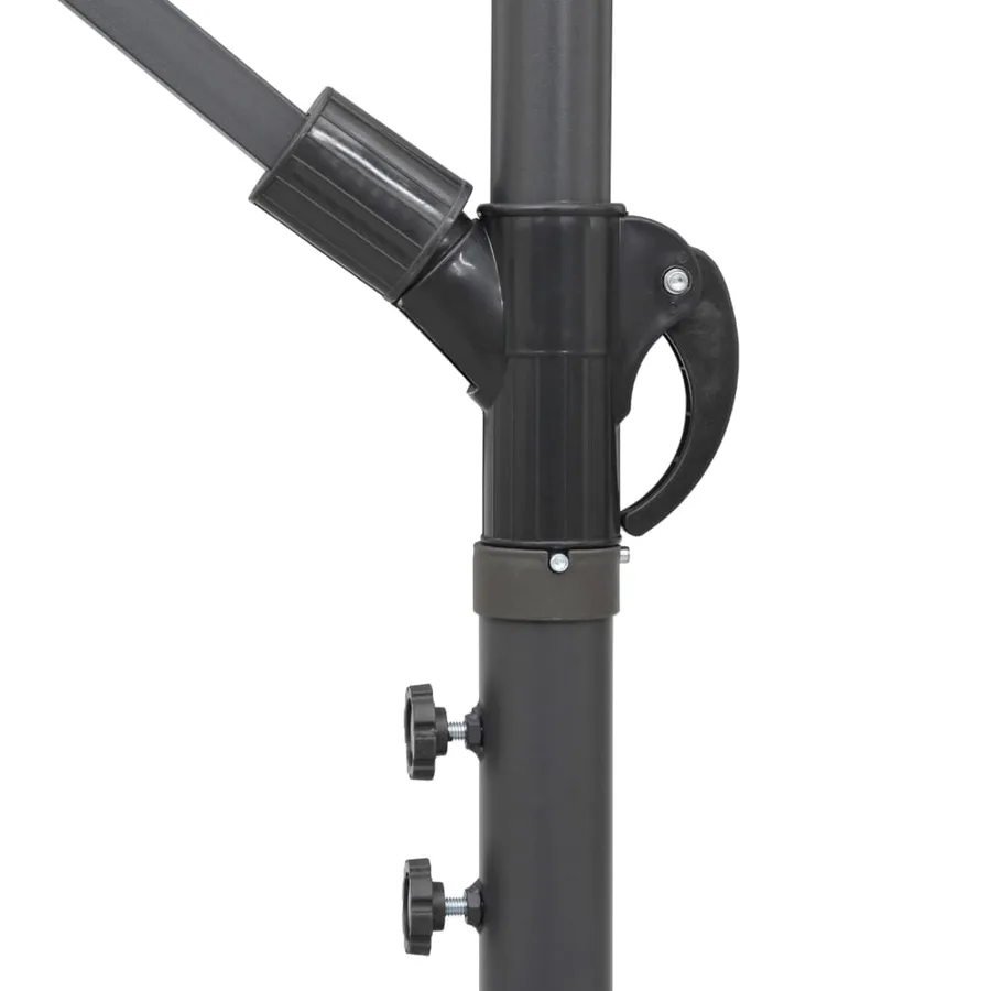 Parasol suspendu avec poteau en aluminium Vert 3 m - 5