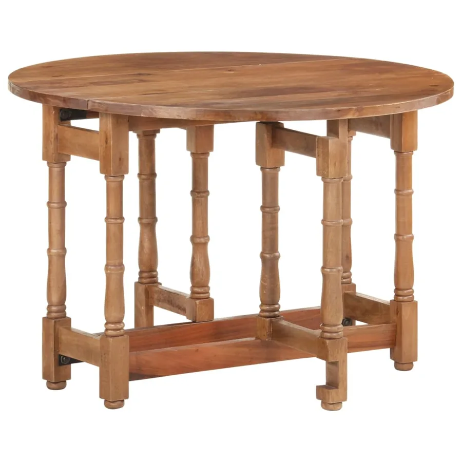 Table à manger Rond 110x76 cm Bois de manguier massif - 10