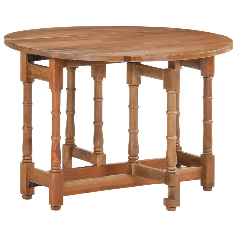 Table à manger Rond 110x76 cm Bois de manguier massif - 12