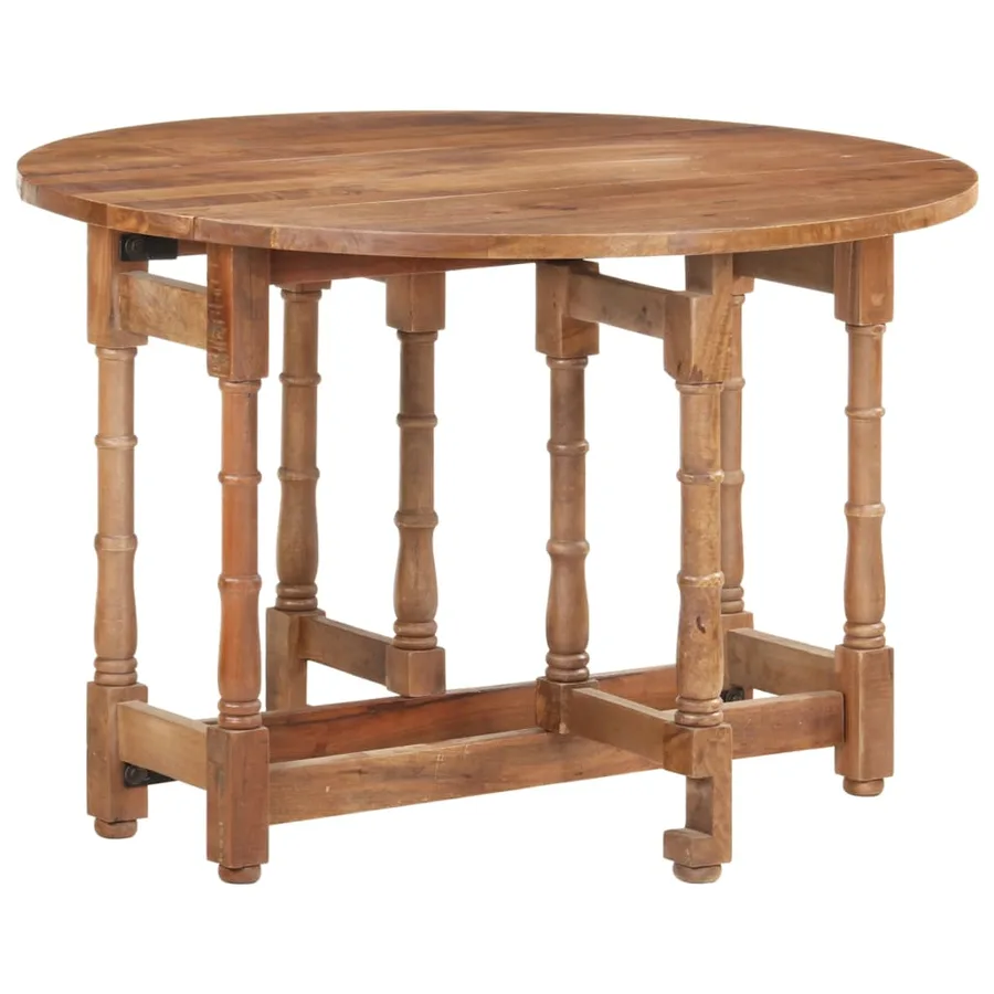 Table à manger Rond 110x76 cm Bois de manguier massif - 13