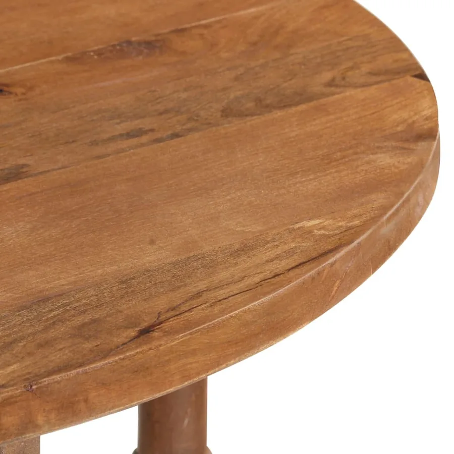 Table à manger Rond 110x76 cm Bois de manguier massif - 6