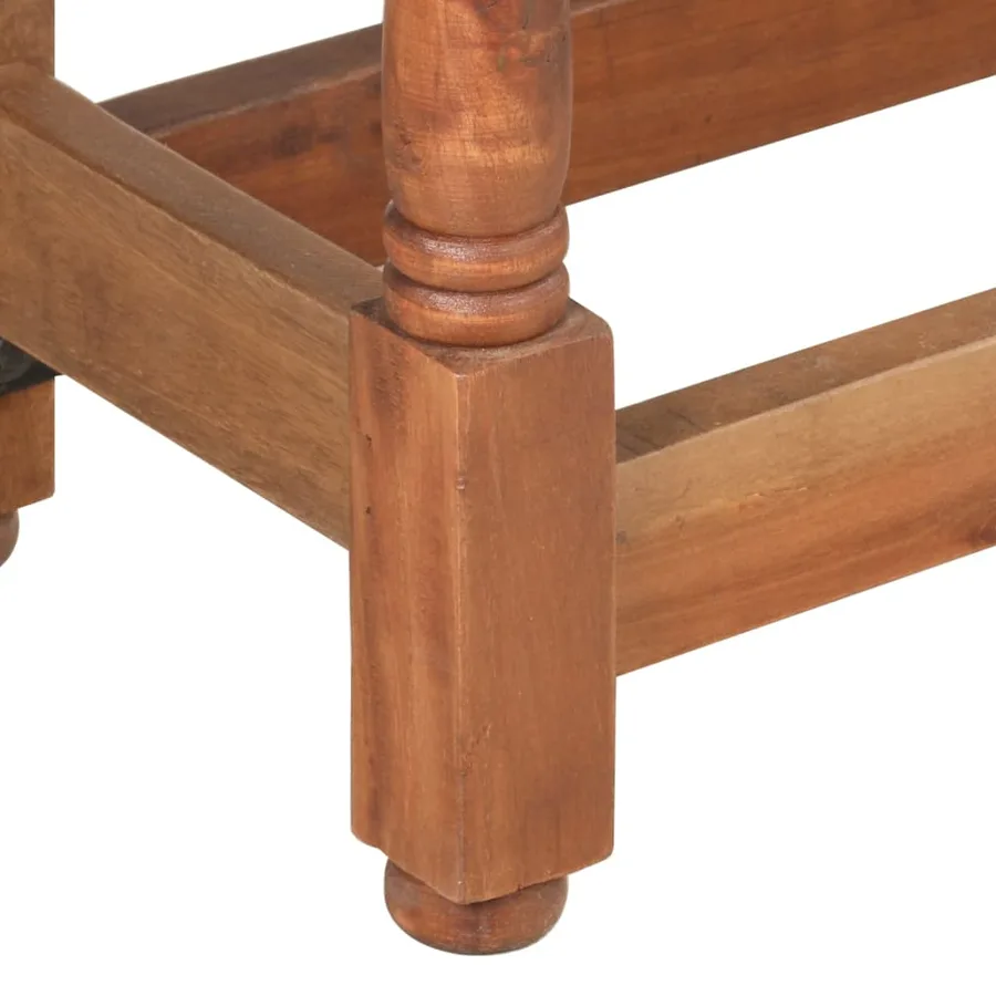 Table à manger Rond 110x76 cm Bois de manguier massif - 8