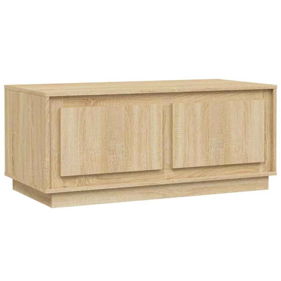 Table basse chêne sonoma 102x50x44 cm bois d'ingénierie - 2